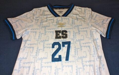 EL SALVADOR NATIONAL TEAM JERSEY MATCH WORN | mrmatchworn.mx