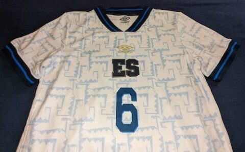 EL SALVADOR NATIONAL TEAM JERSEY MATCH WORN | mrmatchworn.mx