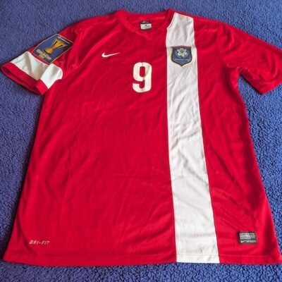 BELIZE NATIONAL TEAM JERSEY MATCH WORN GOLD CUP