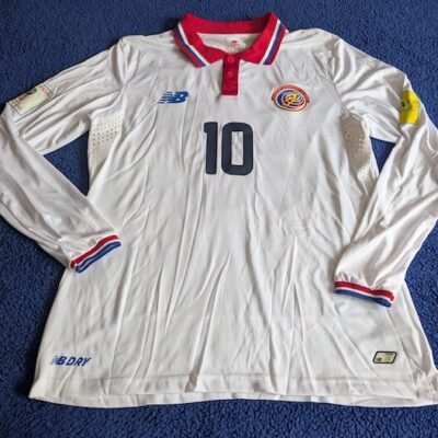 COSTA RICA NATIONAL TEAM JERSEY MATCH WORN LONG SLEEVE QUALIFICATION GAMES