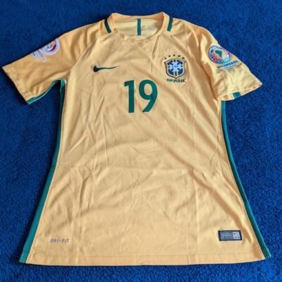 BRAZIL NATIONAL TEAM JERSEY MATCH WORN COPA AMERICA 2016